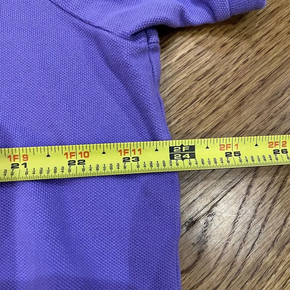 Polo‎ Ralph Lauren Mens Polo Shirt Extra Large Purple Short Sleeve Green Pony